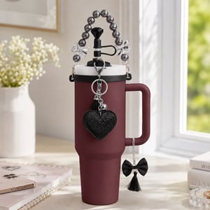 Set Charms Holografice Negre pentru Cana Termos