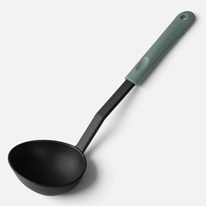 Polonic din Plastic Antracit cu Maner Verde 31,5cm