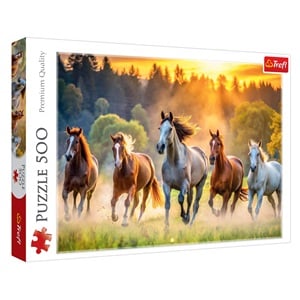 Puzzle „Cai care Alearga in Apus” (500 de Piese) – Trefl.