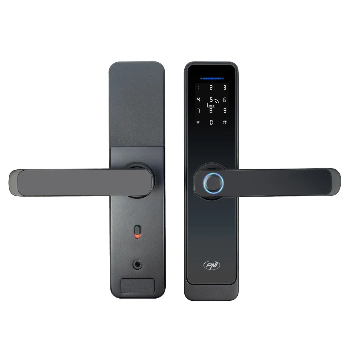 Yala inteligenta PNI SafeHome PTY6526, Wi-Fi, acces cu amprenta, cod, card, cheie, aplicatie de mobil