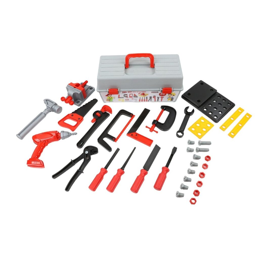 Jucarie pentru copii, trusa cu unelte 03 248, din plastic, set 34 piese
