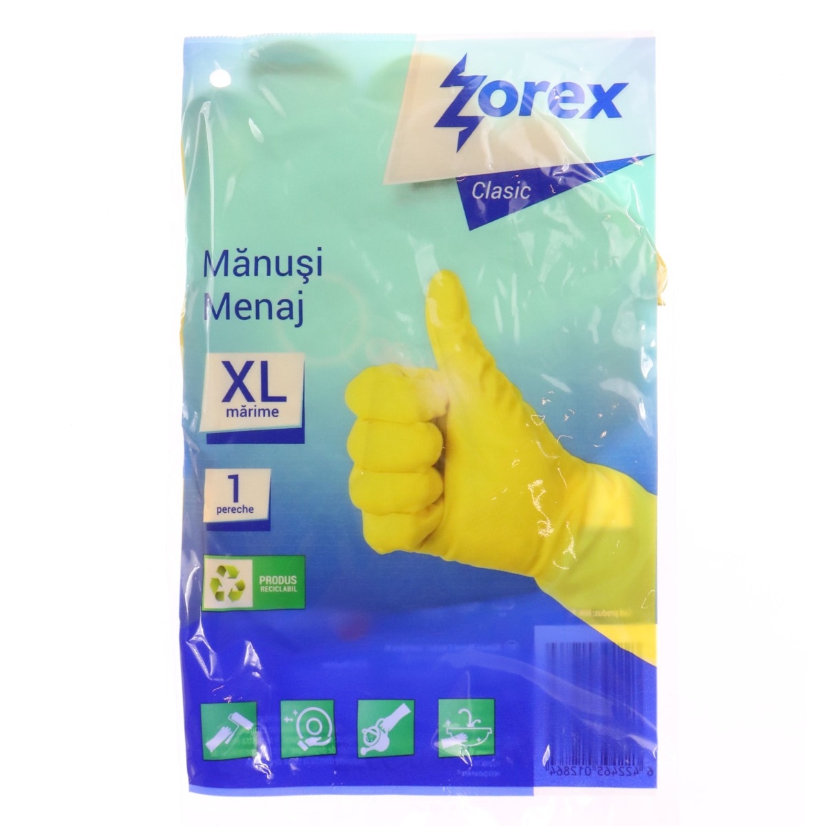 Manusi menaj Zorex, marimea XL, cauciuc, galben