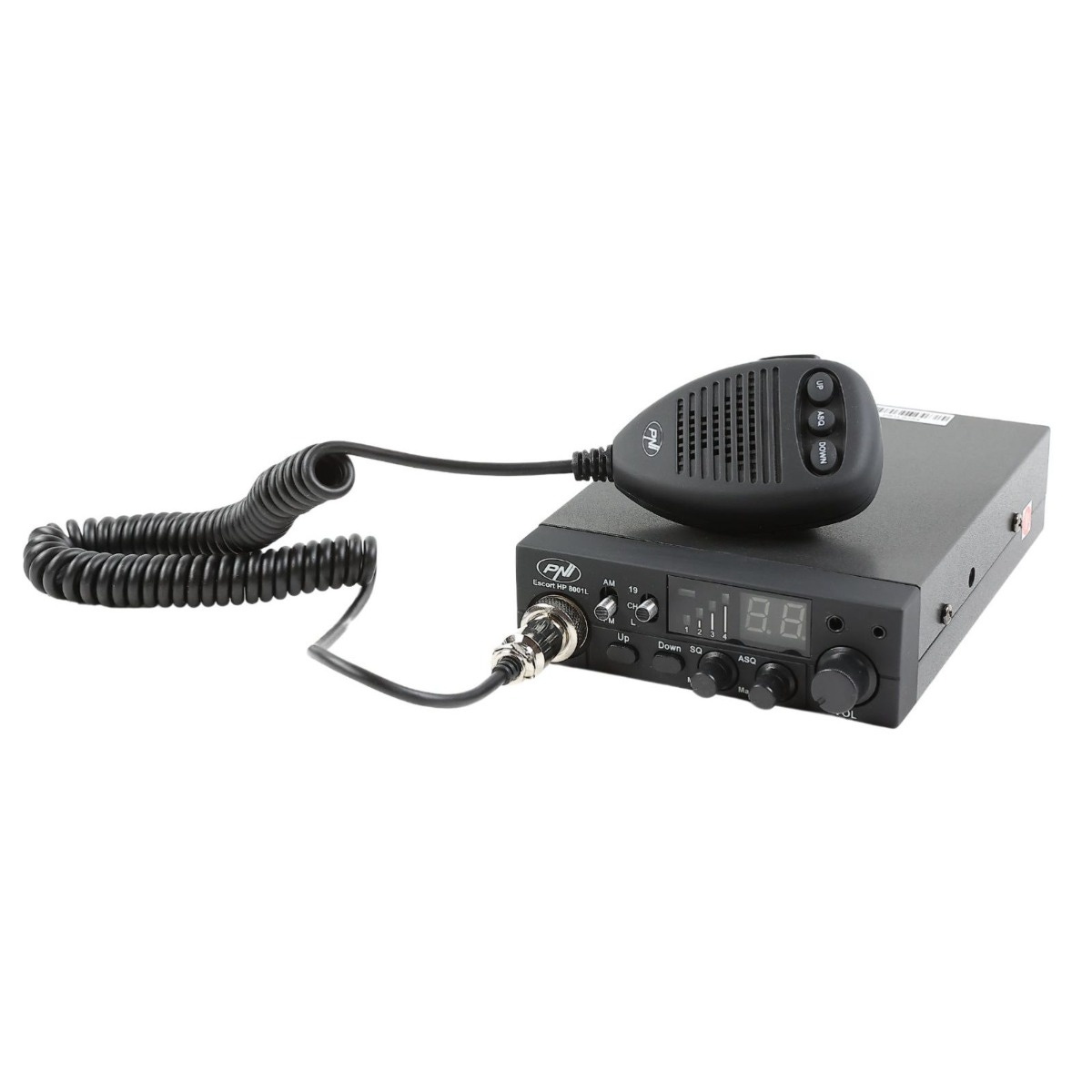 Statie radio auto CB PNI Escort HP 8001L, 4 W, 12 V, squelch manual, squelch automat reglabil, comutator blocare taste