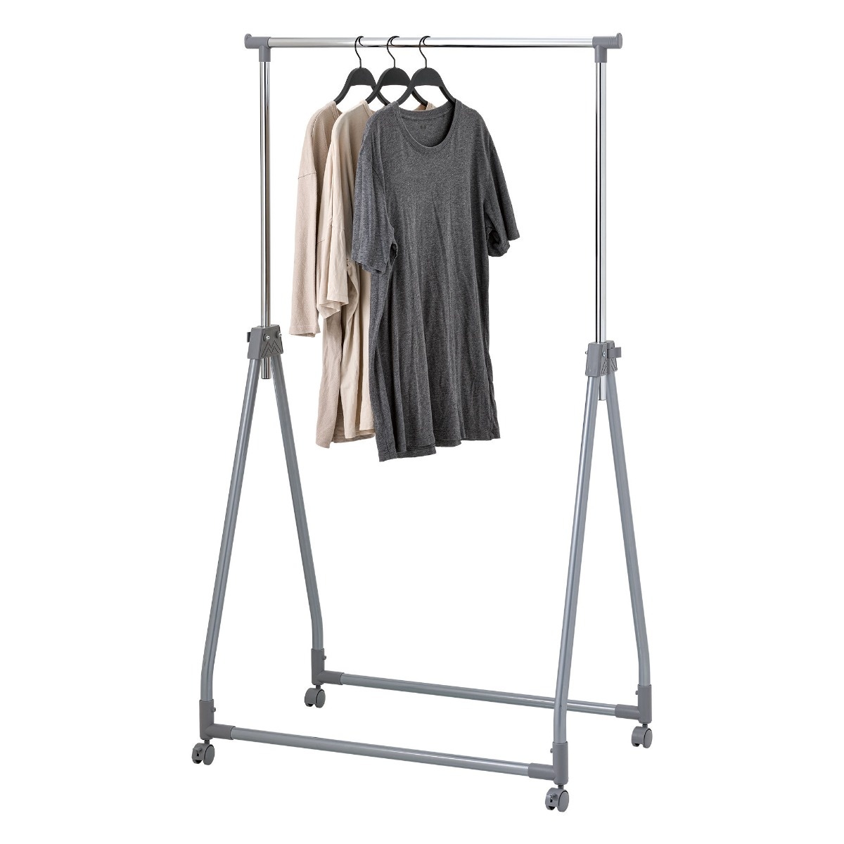 Suport / stander haine Grandio Mob HG65D cu bara umerase, metal + plastic, 89 x 49 x 99 / 167 cm