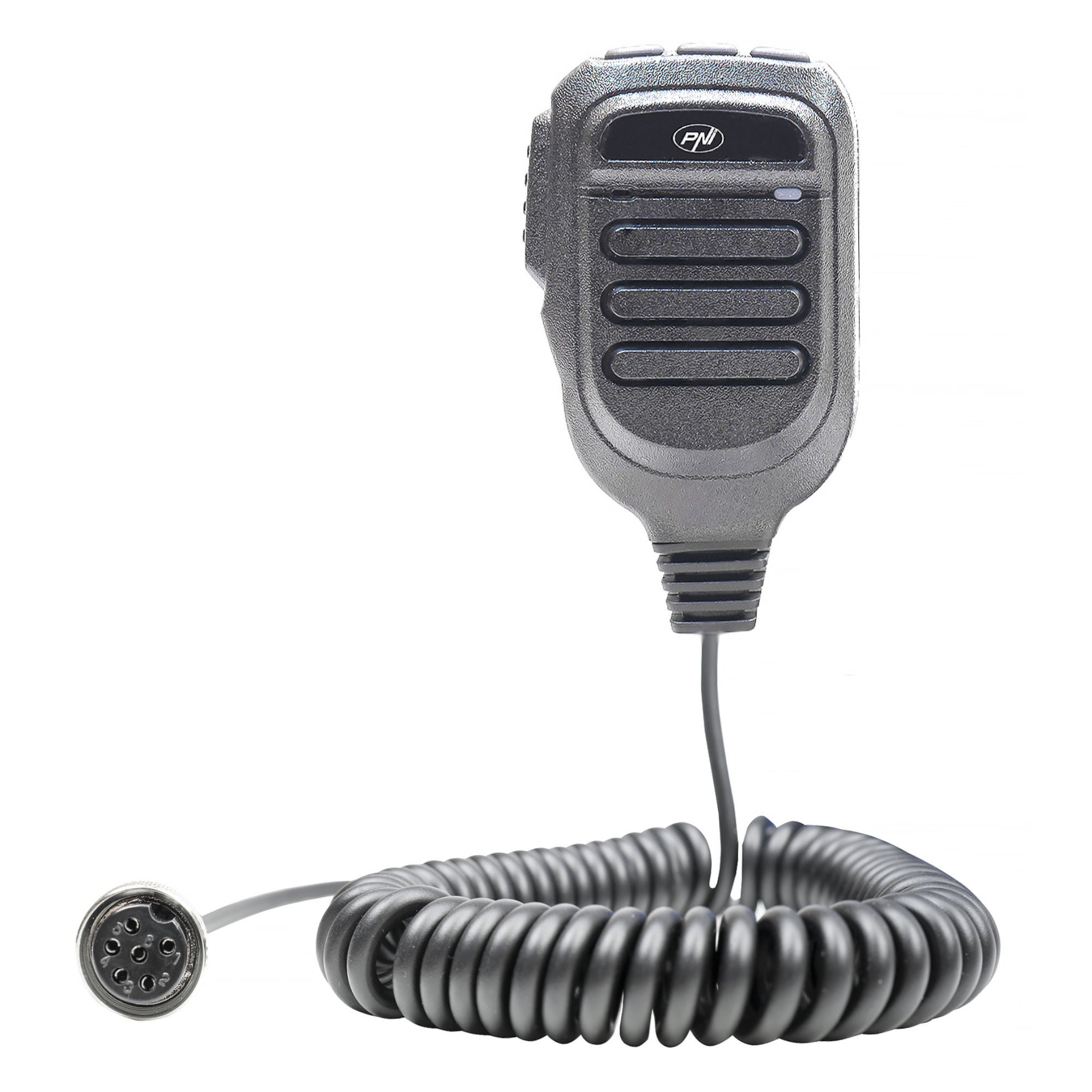 Microfon statie radio, PNI MK9500, 6 pini, 6 x 3 x 11 cm, difuzor incorporat, ASQ, negru