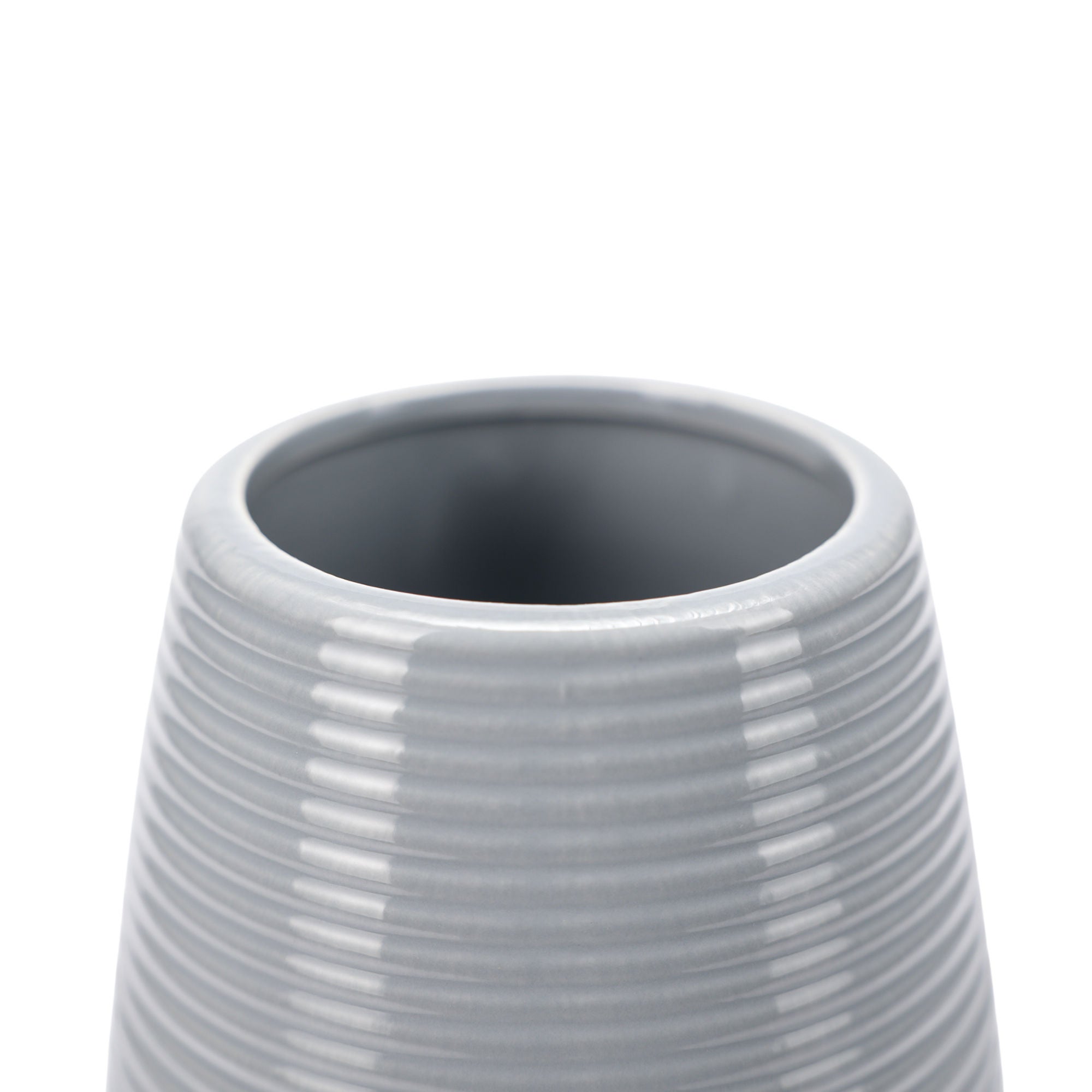 Vaza decorativa Ella Home, Grey, ceramica, gri, 23 cm - imagine 2