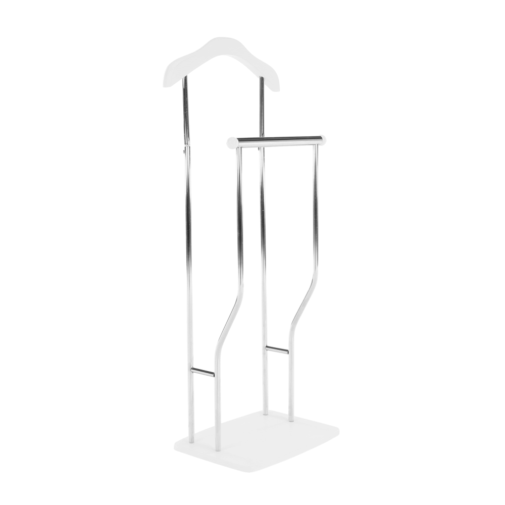 Suport / stander haine Elias cu bara umerase si agatatoare, metal + lemn, 40 x 30 x 107 cm