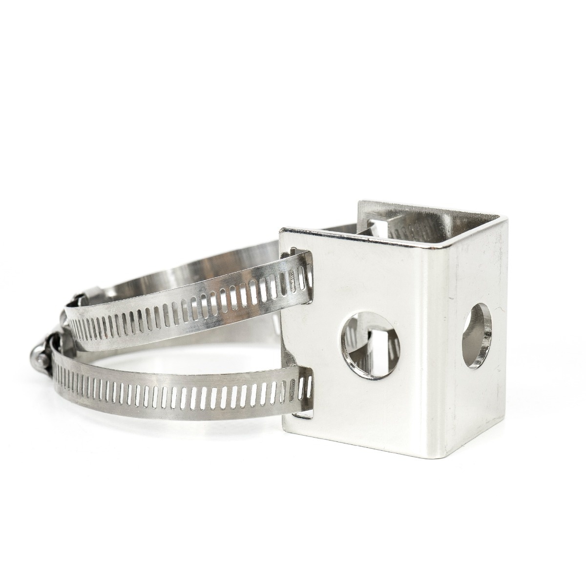 Suport montaj, PNI SPA125, pentru antena statie radio auto CB cu filet / fluture, pe bara transversala, universal, otel inoxidabil, 9 x 5.5 x 12 cm