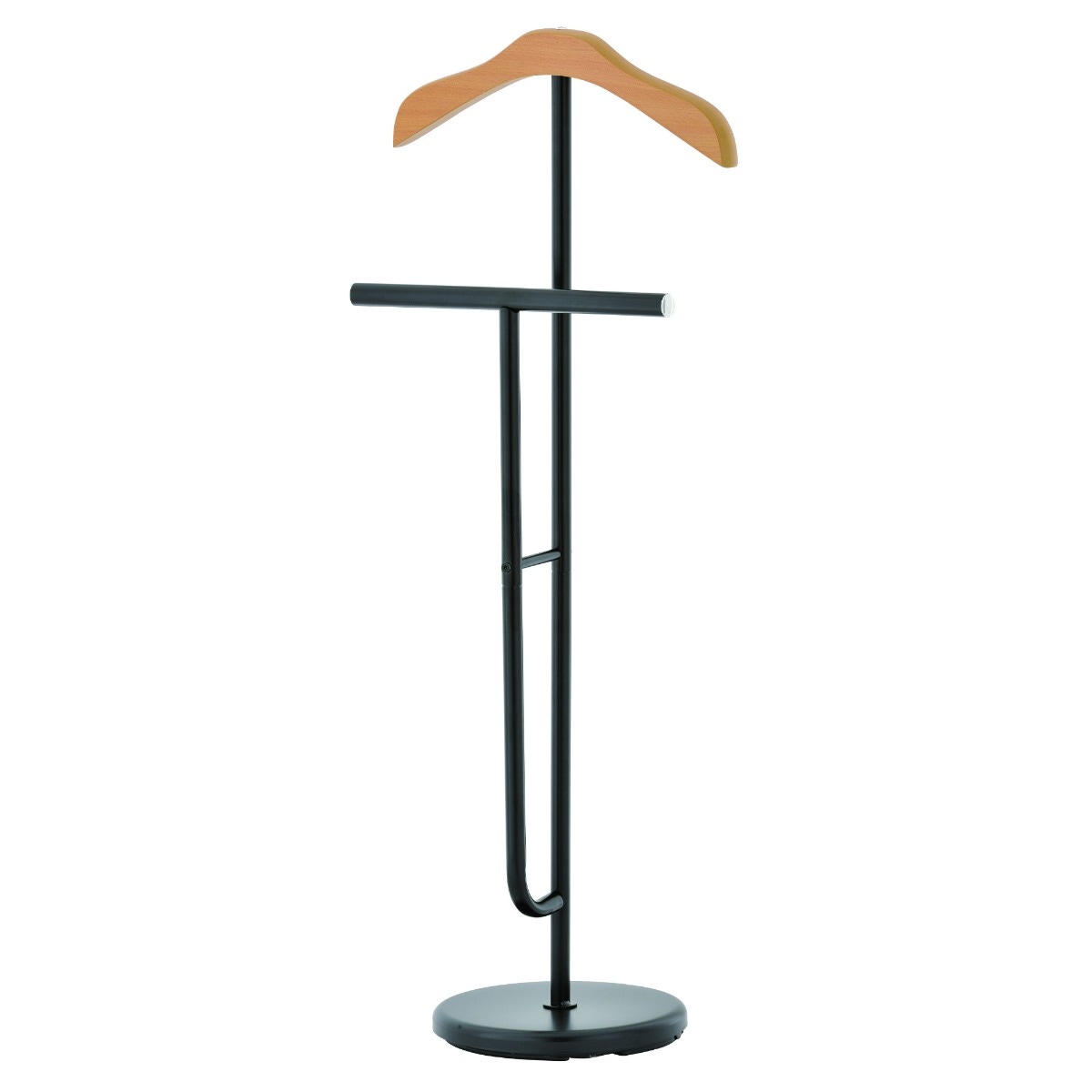 Suport / stander haine Grandio Mob LS176 cu 2 agatatori, metal + MDF, 45 x 28.5 x 113 cm
