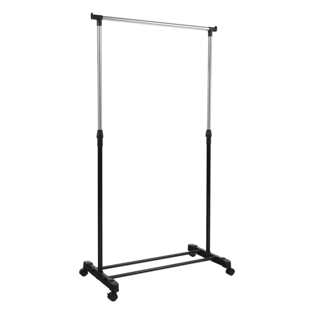 Suport / stander haine Dolfo cu bara umerase, metal + plastic, 75.5 x 43 x 159 cm