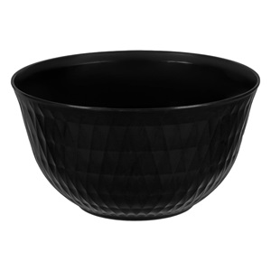 Salatiera Neagra cu Model Diamond din Plastic 4.5L