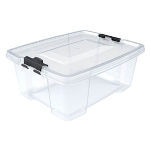 Cutie de Depozitare din Plastic Transparent cu Capac 20L