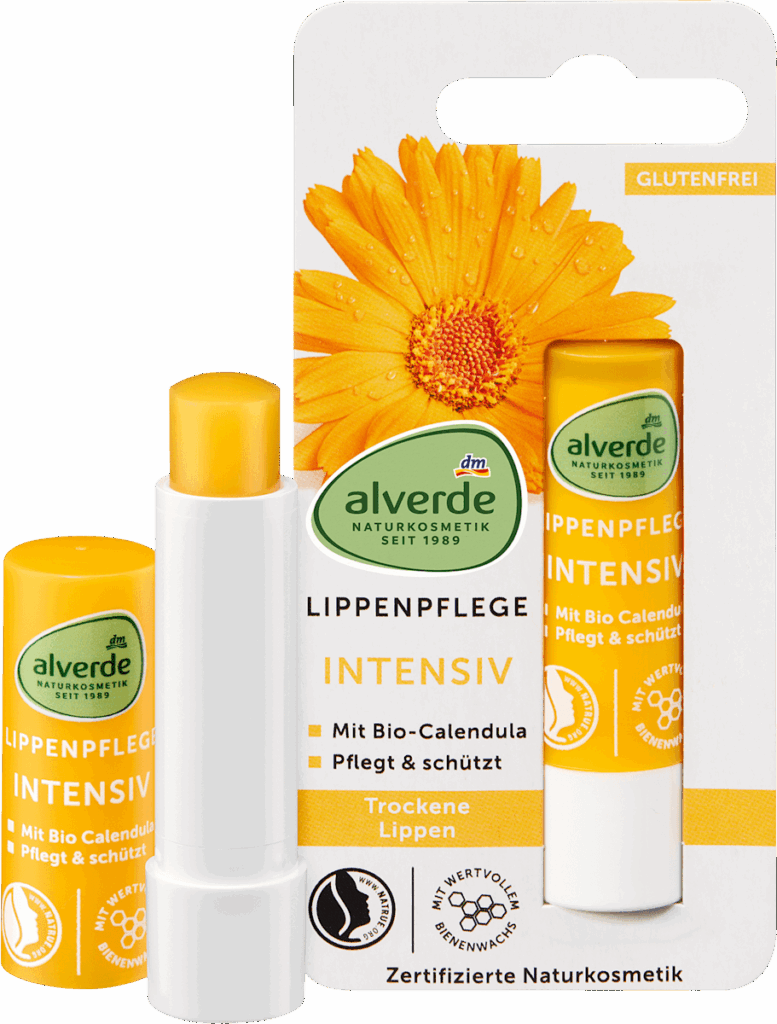 alverde NATURKOSMETIK Balsam de buze Bio cu gălbenele, 4,8 g