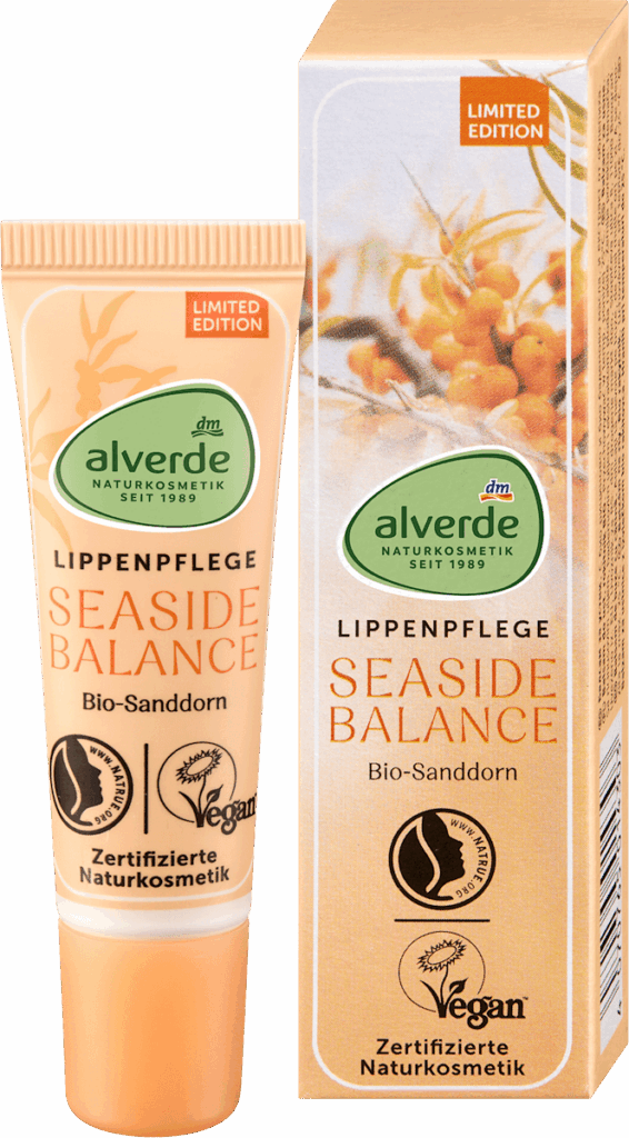alverde NATURKOSMETIK Balsam de buze cu cătină Seaside Balance, 10 ml