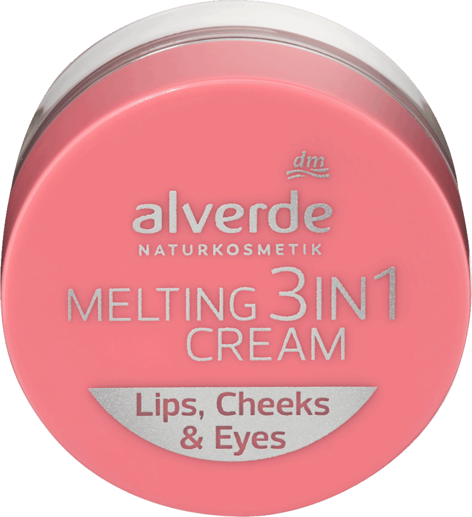 alverde NATURKOSMETIK Balsam de buze, Melting 3 in 1 Cream – Nr. 02 Apricot, 6,5 g