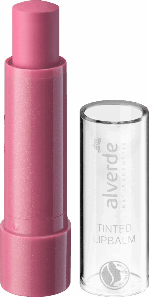 alverde NATURKOSMETIK Balsam de buze tinted zmeură, 4,6 g