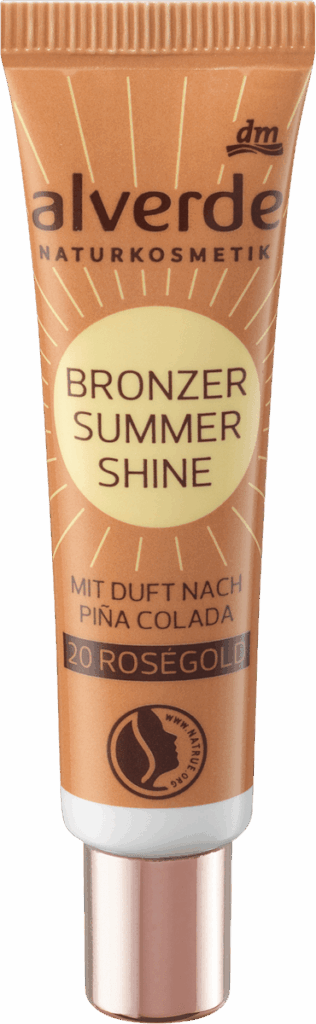 alverde NATURKOSMETIK Bronzer lichid Summer Shine - Nr. 20 Rosegold, 15 ml