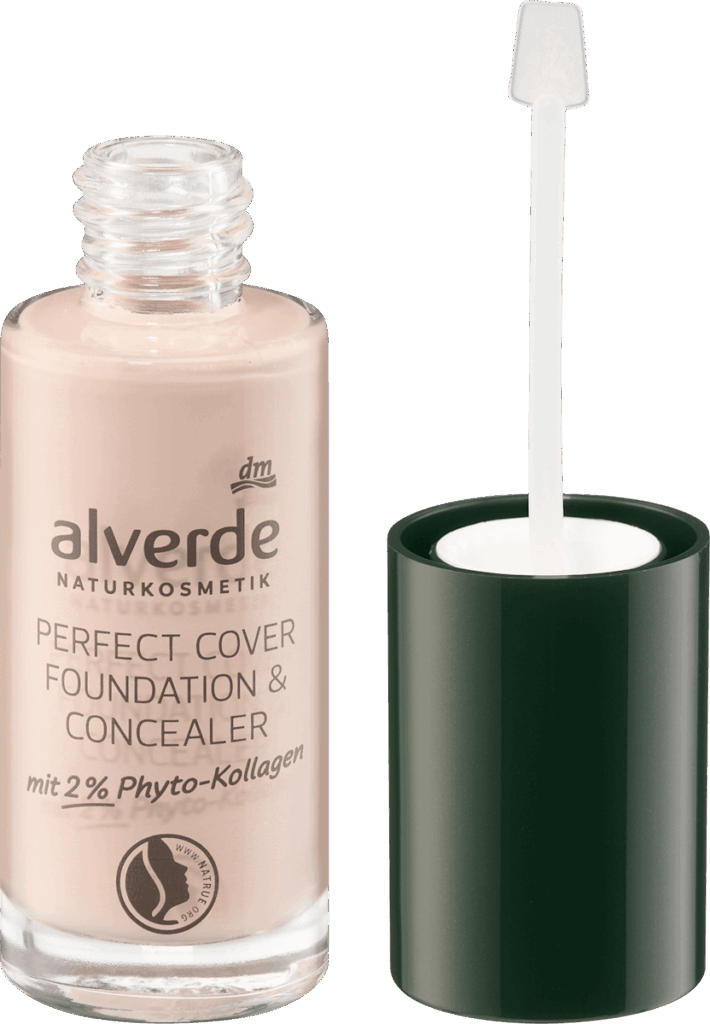 alverde NATURKOSMETIK Fond de ten și corector Perfect Cover 05 Porcelain, 25 ml