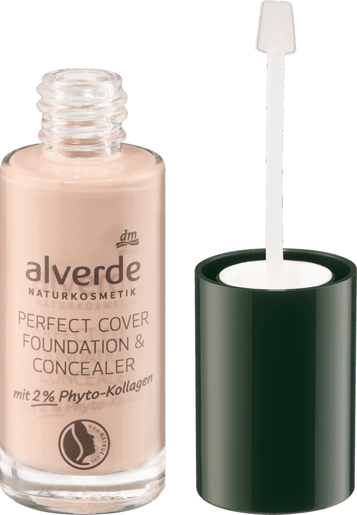 alverde NATURKOSMETIK Fond de ten și corector Perfect Cover 10 Vanilla, 25 ml