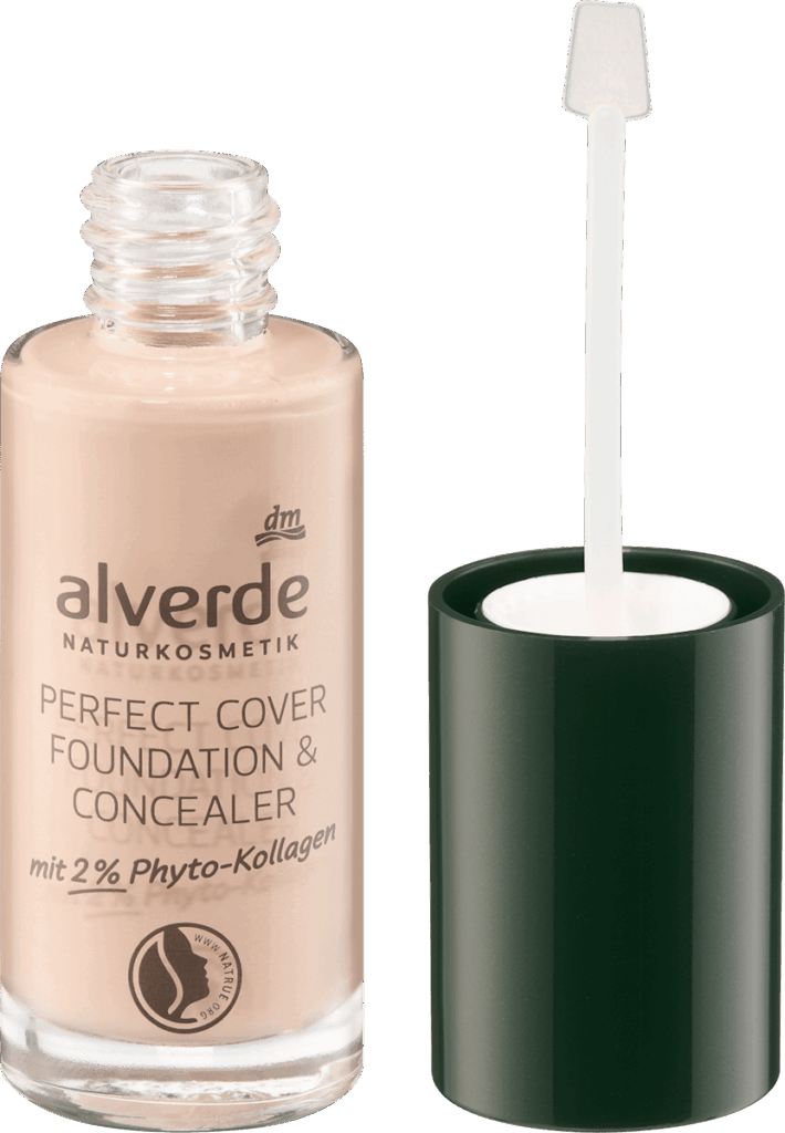 alverde NATURKOSMETIK Fond de ten și corector Perfect Cover 20 Almond, 25 ml