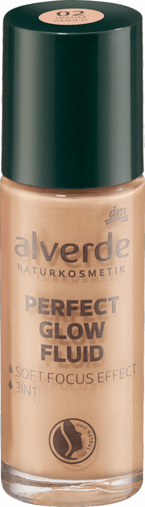 alverde NATURKOSMETIK Iluminator lichid Perfect Glow Fluid Nr.02 Warm Amber