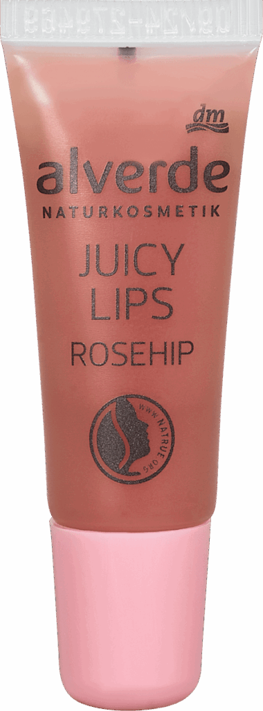 alverde NATURKOSMETIK Luciu de buze Juicy lips Trandafir, 8 ml