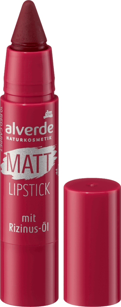 alverde NATURKOSMETIK Ruj mat 10 Red Carpet, 3 g
