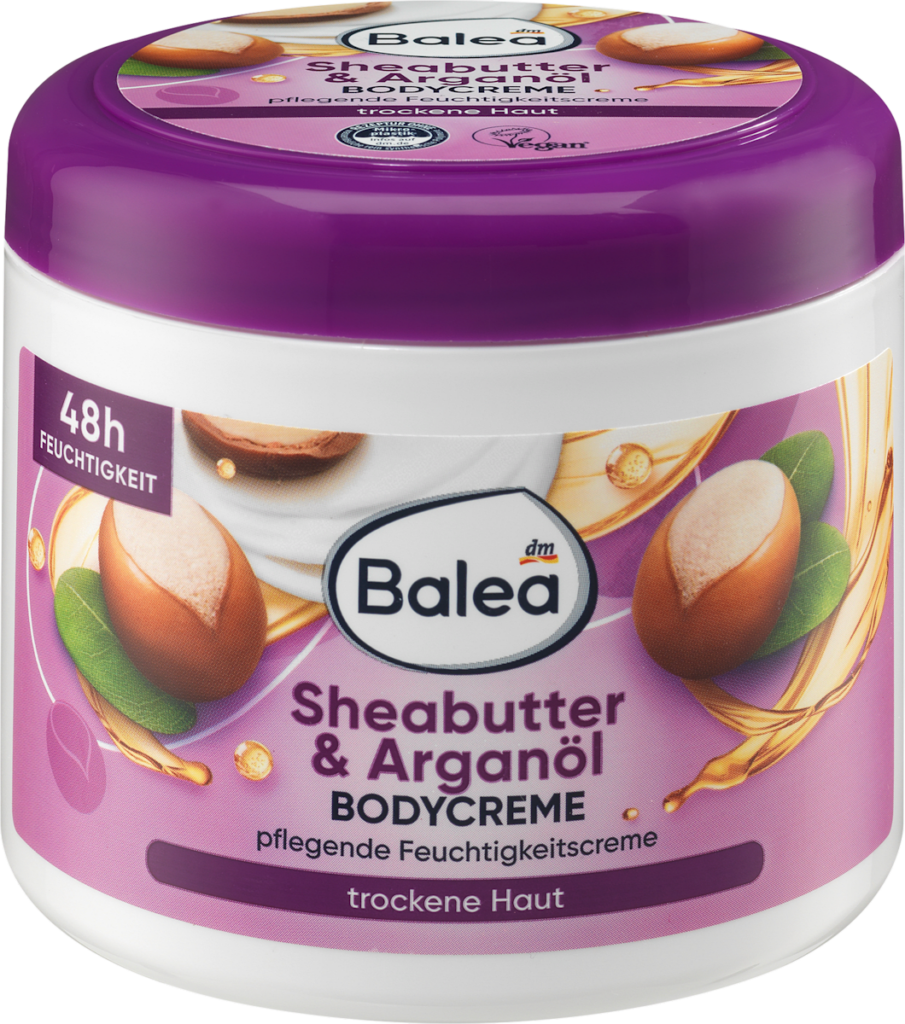 Balea Cremă de corp unt de shea & ulei de argan, 500 ml