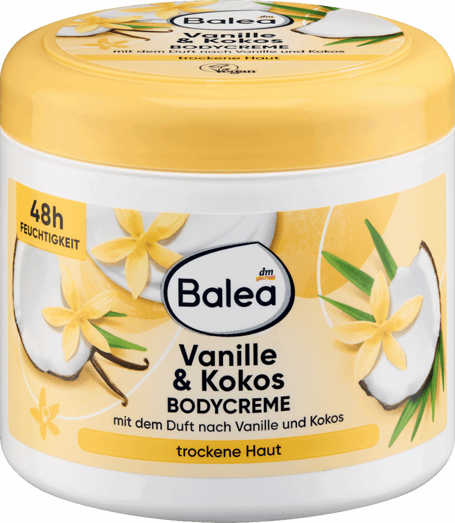 Balea Cremă de corp vanilie & cocos, 500 ml